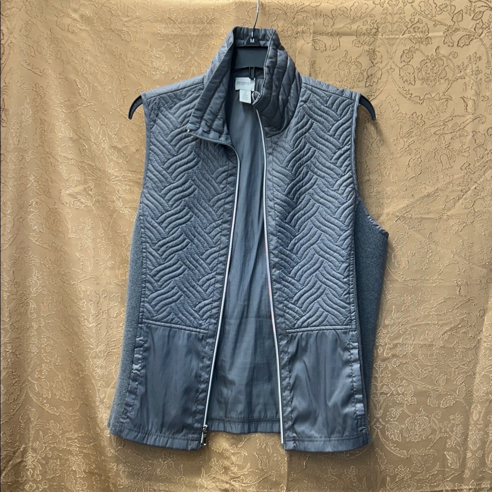 Chico's Quilted Slate Gray Sleeveless Vest